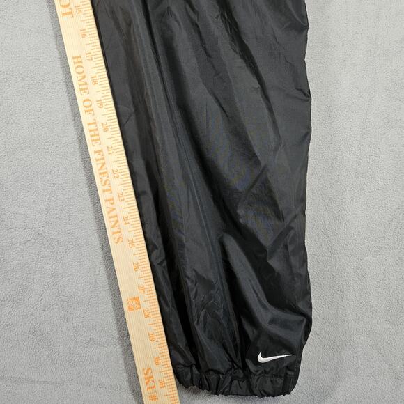 Vintage Nike Track Pants Mens Sz L Windbreaker Lined Black Lightweight Gray Tag - Picture 14 of 15